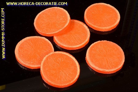 Sinaasappel schijven, 6 stuks - Ø 60 mm - Fruitdummy 6 cm
