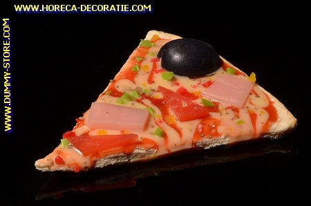 Pizza, punt, Ham en Olijven - dummy (11x9 cm)