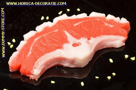 Lamskotelet, 14x7x1,5 cm - dummy namaak imitatie