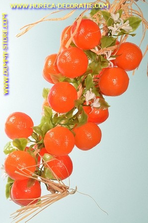 Sinaasappels, grote streng, 20 stuks (decoratie) L: 50 cm dummy