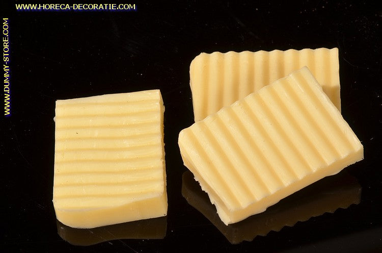 Boter, plakje - dummy 5x4x1 cm - namaak - imitatie