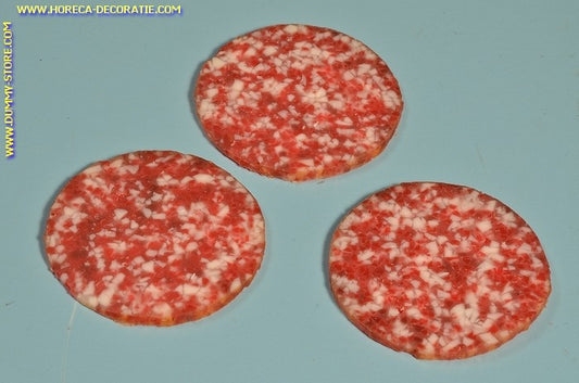 Cervelaat worst GROF, 3 plakjes - 7 cm dummy