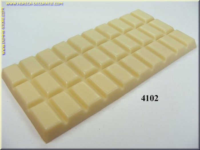 Chocolade tablet grot WIT (dummy) 17x8 cm
