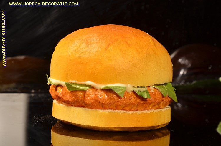 Hamburger (broodje) 10x8 cm  dummy imitatie