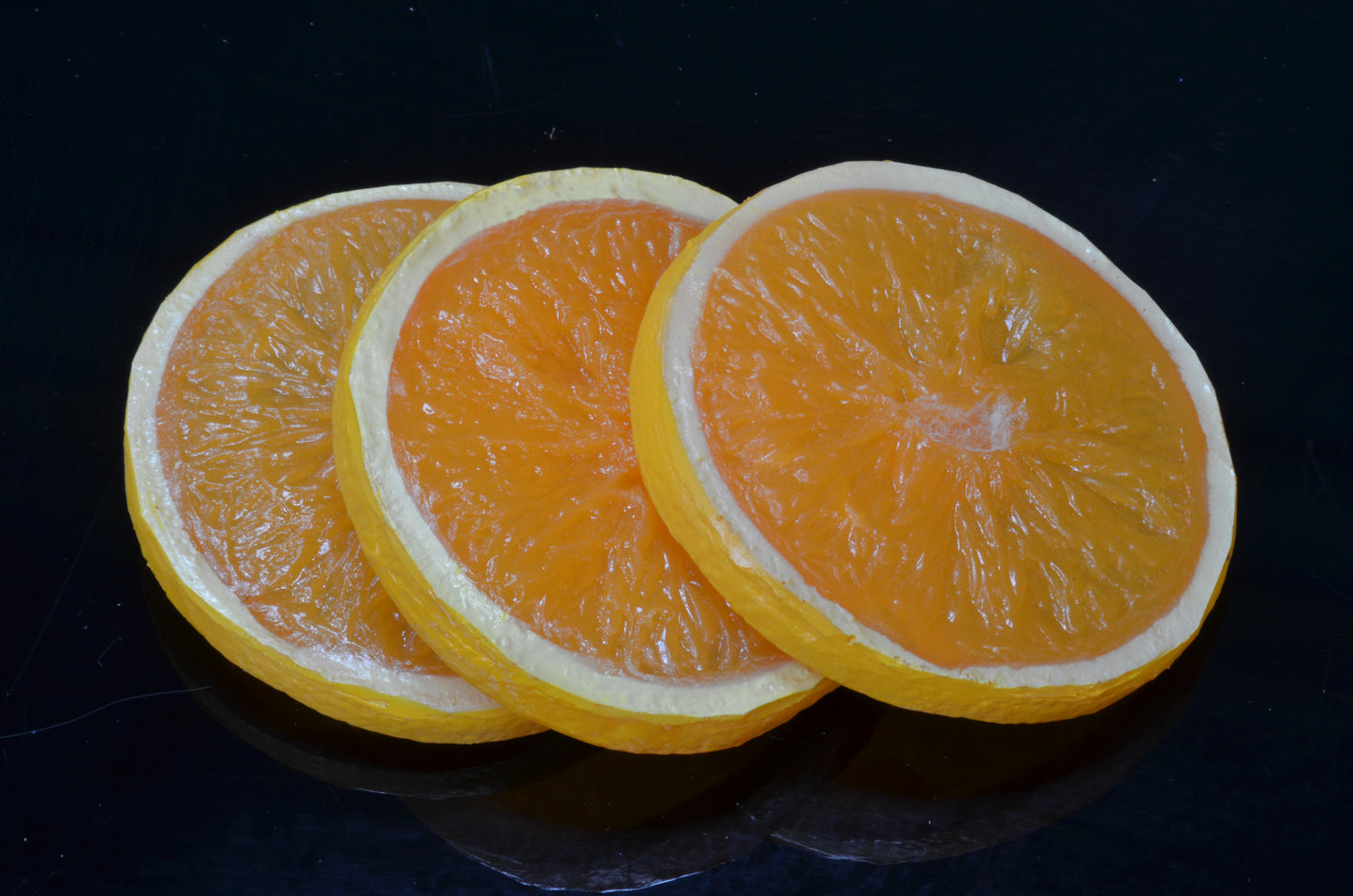 Sinaasappel schijven, 3 stuks - 8x1 cm zeer mooi - dummy