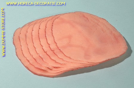 Ham, 7 plakken - 20x15x1,5 cm - dummy namaam imitatie