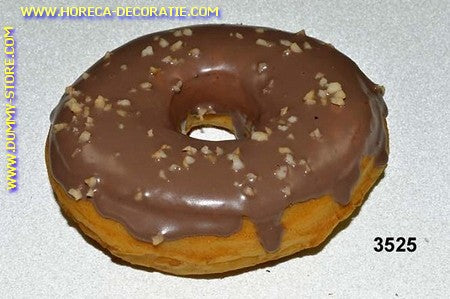 Donut bruin met crunch - imitatie (9x3 cm) dummy