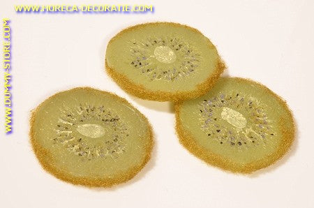 Kiwi schijven (met schil), 3 stuks namaak dummy imitatie