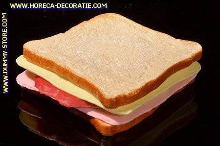 Tosti , ham kaas tomaat en sla - 11x11x3,5 cm dummy