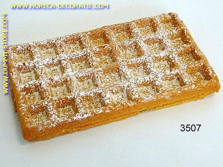 Belgische Wafel gesuikerd  (A) - namaak - 9x14x2 cm dummy