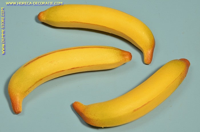 Bananen, large, 3 stuks - 35x190 mm - Fruitdummy namaak - dummy