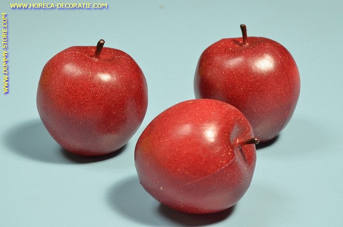 Appels ROOD, groot, 3 stuks (namaak) 9x9 cm  dummy - namaak