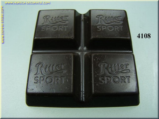 Chocolade tablet, puur 4x4x1 cm dummy