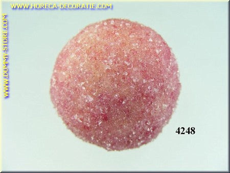 Ronde roze praline, 3 stuks