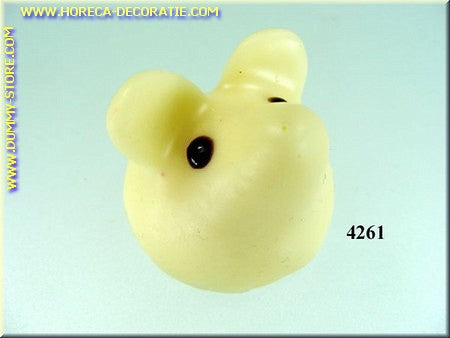 Praline, muis, wit, 3 stuks
