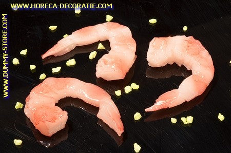 Pacific Garnalen, 3 stuks 5x4 cm (dummy) imitatie